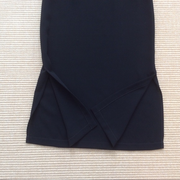 Nordstrom Black Full Length Skirt w/ Slits Size 6 - Picture 7 of 11